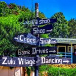 Directional sign at the Phezulu Safari Park in Durban South Africa a top durban attraction on the durbanvibe.co.za what's on in durban and Durban tourist information