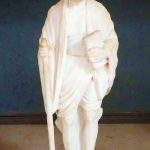 Mahatma Gandhi House in Durban, South Africa showing a statue of Gandhi. A popular Durban tourist attraction featured on the Lovedurban website