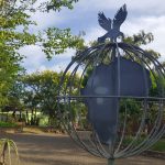 Mahatma Gandhi House in Durban, South Africa showing a wire globe A popular Durban tourist attraction featured on the Lovedurban website