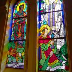 Stained glass window in Emmanuel Cathedral in Durban South Africa. A top 10 tourist attraction in durban as featured on Lovedurban.com Durban tourist information and what's on in Durban website