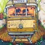 Beautiful vibrant bus sign at Florida Road in Durban South Africa as featured on the durbanvibe.co.za what's on in Durban and Durban attractions tourist information website