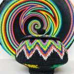 Beadwork Basket on display at the African Art Centre in Durban South Africa as featured on the durbanvibe.co.za what's on in Durban and Durban attractions tourist information website