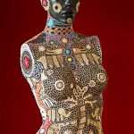 Beadwork bodyform on display at the African Art Centre in Durban South Africa as featured on the durbanvibe.co.za what's on in Durban and Durban attractions tourist information website