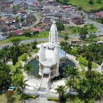 Aerial view of Sri Sri Radha Radhanath Temple in Durban as featured on the durbanvibe.co.za what's on in Durban and Durban attractions tourist information website